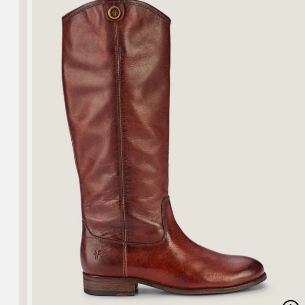 FRYE MELISSA BUTTON 2 REDWOOD BOOTS LIKE NEW CONDITION 8